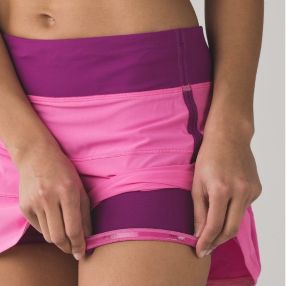 Lululemon Pace Rival Skirt II Pink Paradise/Regal Plum 6 - Picture 4 of 16